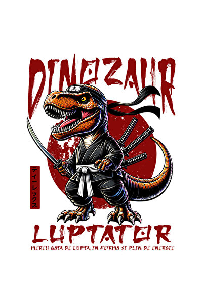 StoryGift Romania Sticker Eticheta 40CM T-Rex Ninja Dinozaur Luptator Jurassi...