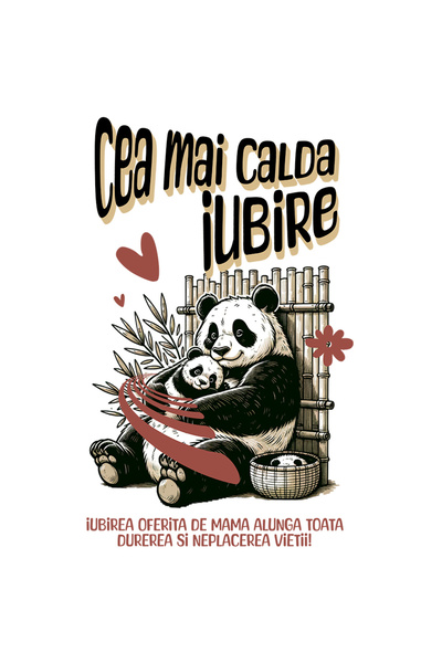 StoryGift Romania Sticker Autocolant 70CM Adeziv Mama src panda cea mai calda...