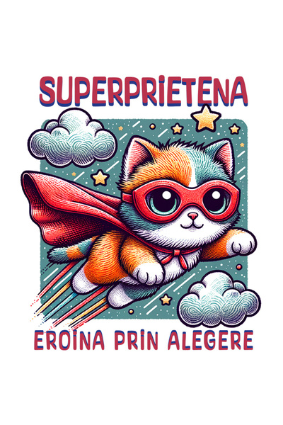 StoryGift Romania Sticker Eticheta 40CM Super Prietena, SuperErou, Eroina Pri...