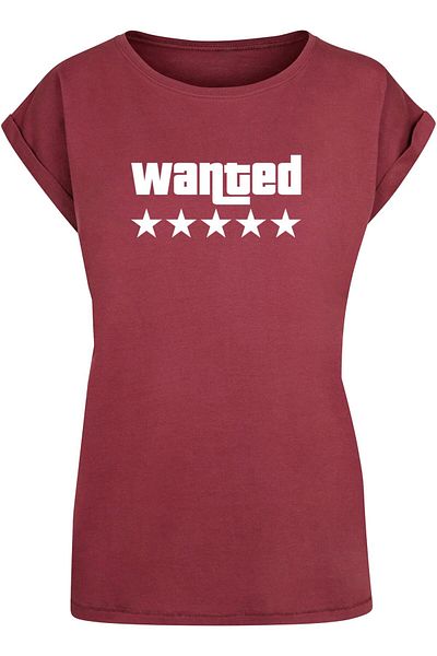 Merchcode Damen Laides Wanted Extended Shoulder Tee