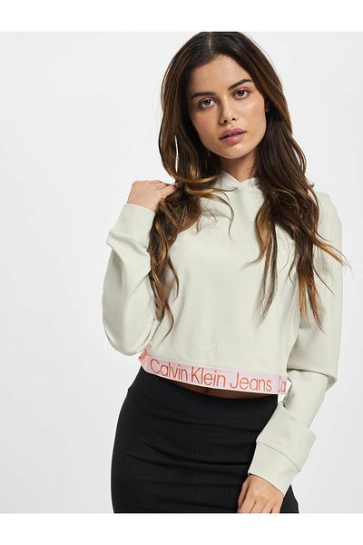 Calvin Klein Damen Jeans Logo Tape Milano Hoodie