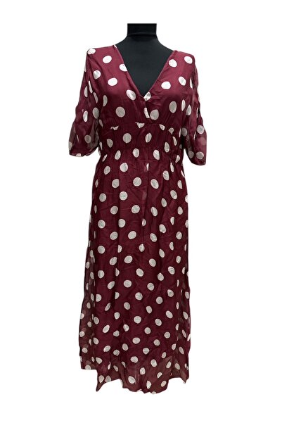 PHUTİ COLLECTION فستان الشيفون المنقط