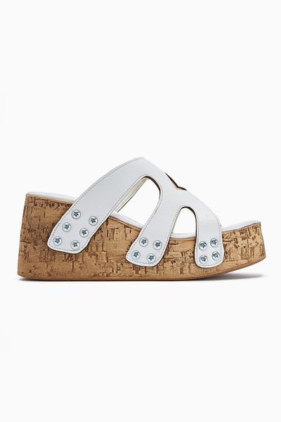Limoya Papuci de damă Freya White Screw Detaliați