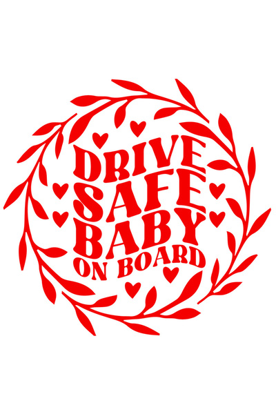 StoryGift Romania Sticker Eticheta 50CM Exterior cu mesaj de atentionare "Dri...