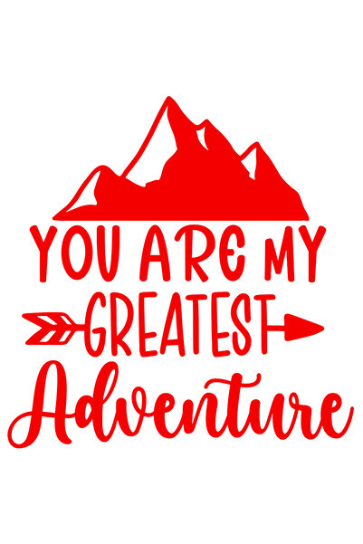 StoryGift Romania Sticker Eticheta 50CM Exterior cu munti pentru iubita cu mesajul "Tu esti cea mai grozava aven