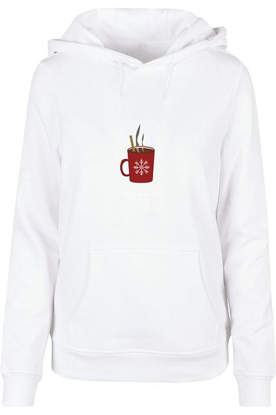 Merchcode Damen Ladies Caution Hot Basic Hoody