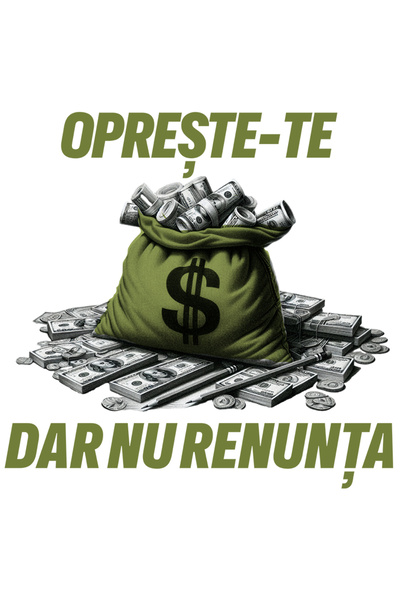 StoryGift Romania Sticker Autocolant 70CM Adeziv sac cu bani teanc de bancnot...