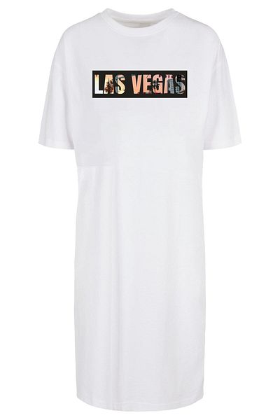 Merchcode Damen Ladies Las Vegas Oversized Slit Tee Dress