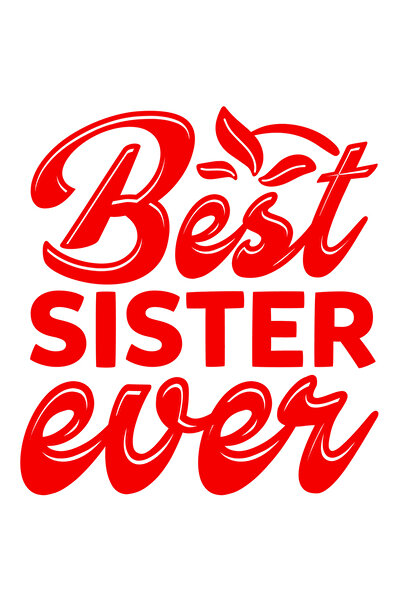 StoryGift Romania Sticker Exterior cu textul in engleza "Best sister ever" - ...