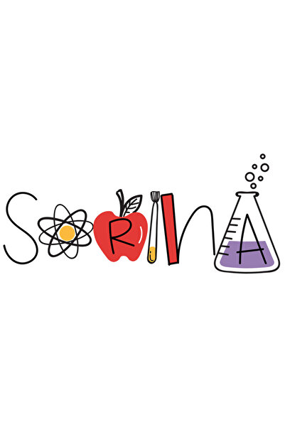 StoryGift Romania Sticker Autocolant 70CM Cu Numele Sorina, Scoala, Chimie, Materii, Algebra, Geometrie cu Margi