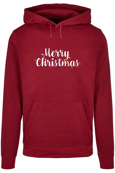 Merchcode Herren Merry Christmas Lights Basic Hoody