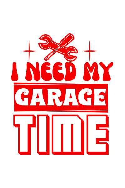 StoryGift Romania Sticker Exterior cu o surubelnita si o cheie cu mesajul "Am nevoie de timpul meu in garaj"