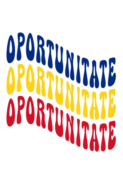 StoryGift Romania Sticker Cuvantul Oportunitate, In Culorile Steagului Romani...