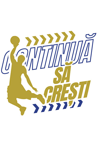 StoryGift Romania Sticker Autocolant 70CM Adeziv Om jucand baschhet, sport cu...