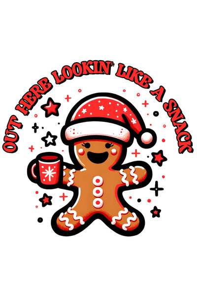 StoryGift Romania Sticker Adeziv 90CM cu biscuit cu mesajul "Out here lookin'...