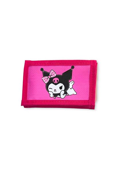 Bebek Özel Velcro Girls Wallet Zipper Wallet Colorful Sanrio Kuromi Printed Wallet