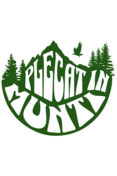 StoryGift Romania Sticker Autocolant 70CM Adeziv plecat in munti aventura drumetie camping natura cu Margini Alb