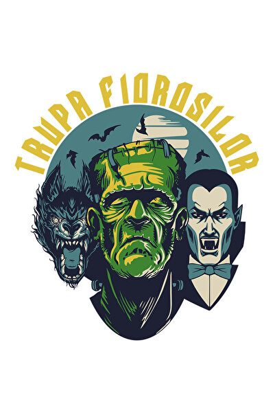 StoryGift Romania Sticker Autocolant 70CM Trupa fiorosilor-Darcula cu Margini...