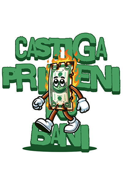 StoryGift Romania Sticker Adeziv 90CM Adeziv Bacnota in flacari bani nu priet...