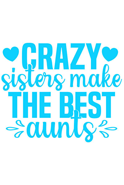 StoryGift Romania Sticker Autocolant 70CM Exterior cu inimioare pentru surorile nebunatice care sunt cele mai bu