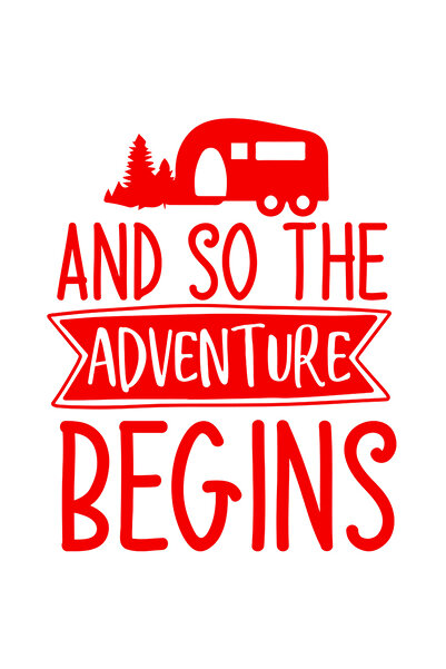 StoryGift Romania Sticker Adeziv 90CM Exterior cu o rulota si copaci cu mesaj...