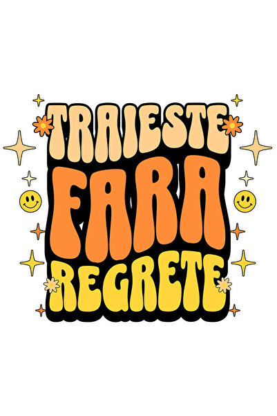 StoryGift Romania Sticker Autocolant 70CM Traieste Fara Regrete cu Margini Al...