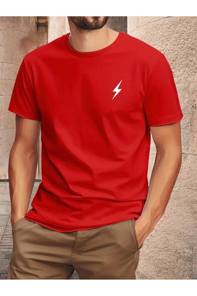 Trend Sizde Unisex Cotton Magic Line Front Printed Design Tshirt