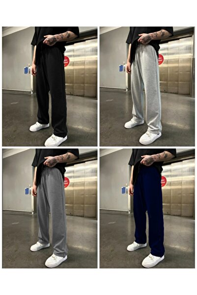 JustBS Unisex Φόρμες με ίσια μπατζάκια, άνετη εφαρμογή, Oversize, Πακέτο 4 τε...