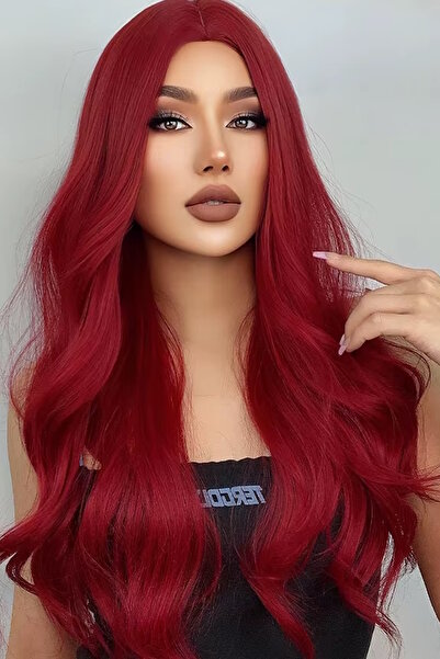 CAŞ DEKORASYON Isıya Dayanıklı Yarımay Çıt Çıt Saç - 39# - Şarap Kızıl - Dalg...