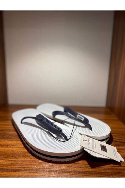 U.S. Polo Assn. Base. Polo Assn. Men's Brasia White Slippers