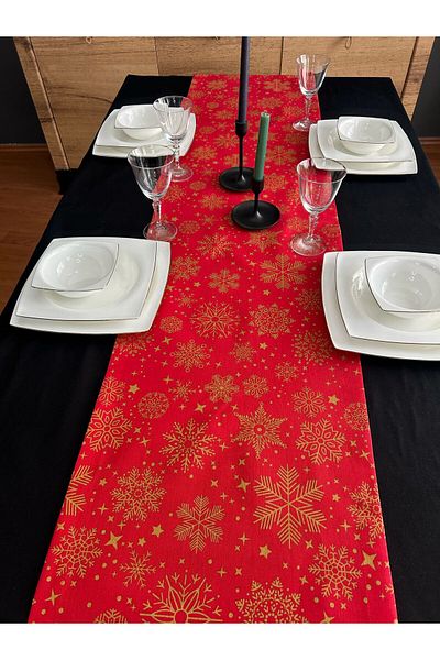 Angels' Collection Gold Snowflake Runner