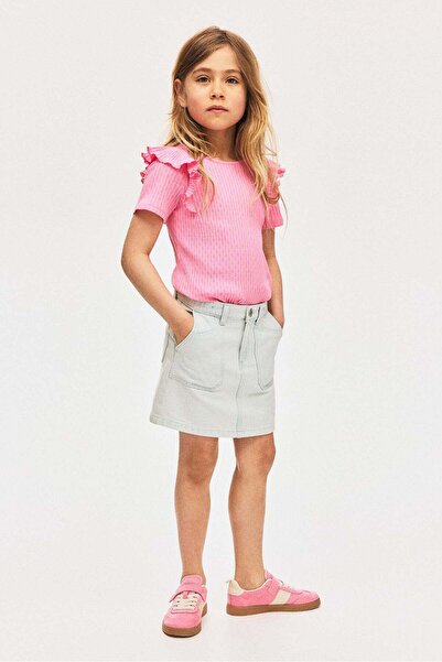 H&M Flounce-trimmed cotton top