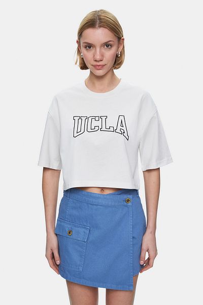 UCLA LINDA Pantaloni scurți din denim albastru spălat Fusta Standard Fit Pantaloni scurți pentru femei