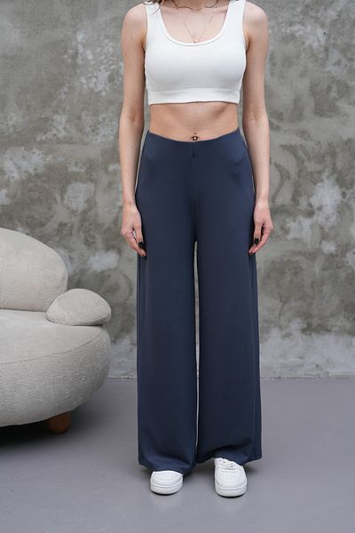 HR Collection Modal Fabric Elastic Waist Palazzo Women's Trousers