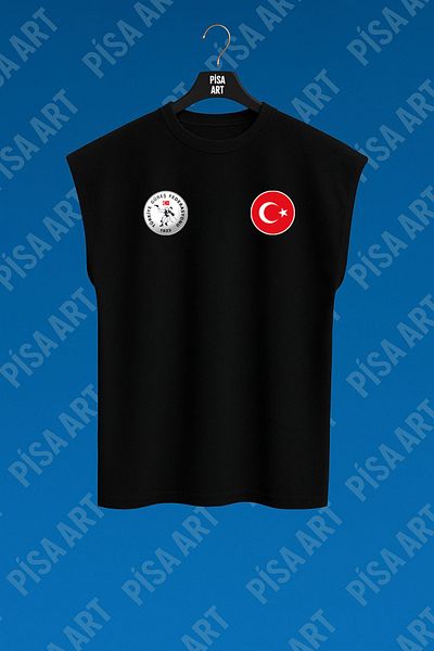 Pisa Art Προπόνηση Unisex εθνικής ομάδας πάλης και καθημερινό αμάνικο μπλουζάκι από 100% βαμβάκι (προσαρμοσμένη εκτύπωση)