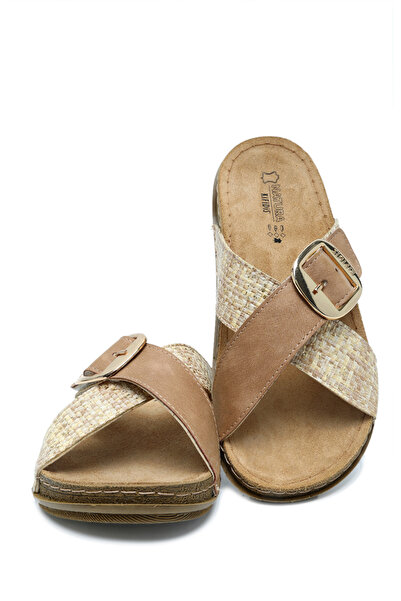 Kifidis SIB213628 Kifidis-Natura Kadın Tokalı Anatomik Deri Terlik 36-41