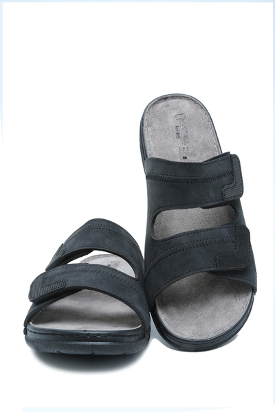 Kifidis SIB4412 Kifidis-Natura Erkek Çift Bantlı Anatomik Deri Terlik 40-45