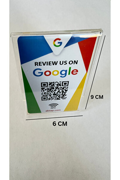 NFC Google Yorum Kartı ve Standı- google yorum kartı ve masa üstü stand