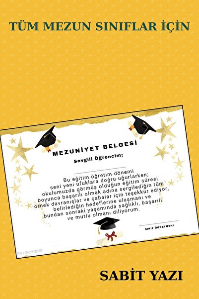 Emtory Home A4 Boy Mezuniyet Belgesi 10 Adet - Kalın Kart - Karne Hediye Yüks...