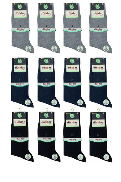 Dündar Men's Summer Thin Knee-Length Long Socks 12 Pack 40-44