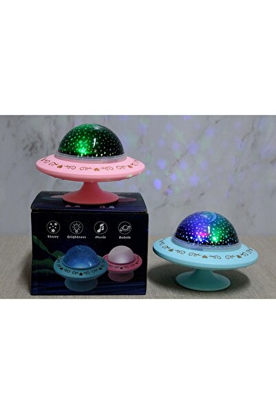 HEPBİMODA Projeksiyon Led Lamba Müzik Kutusu Duvara Yansıtmalı Gece Lambası