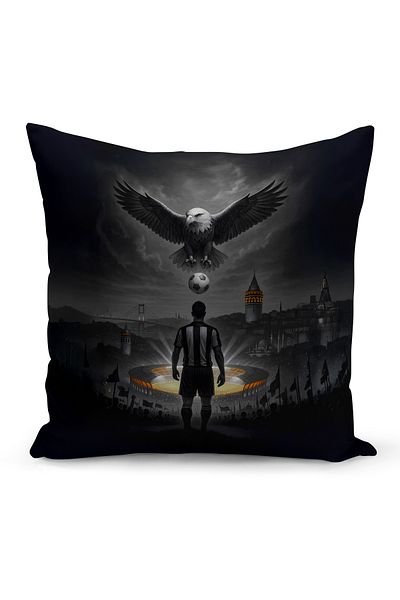 Bertille Home Copil Bebeluș Negru Alb Fan Fotbal Seria Husă de pernă (Husă de pernă)
