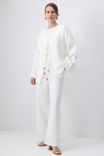 Touché Privé Front Tie Kimono Pants Suit