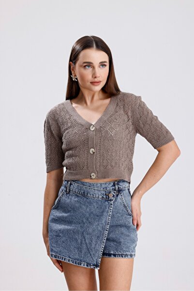 MODA MHE MODA MH Sa ajurom KARDIGAN SA DUGMIĆIMA