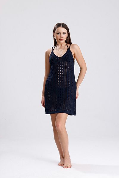 MODA MHE Slipping Strick Slipping Slipping Hole Patterned Summer Dress