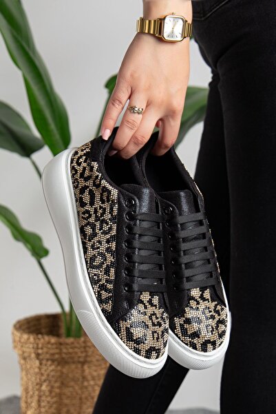 tayyarshoes Delhi Kadın Spor Taşlı Şık Görünümlü Rahat Ayakkabı