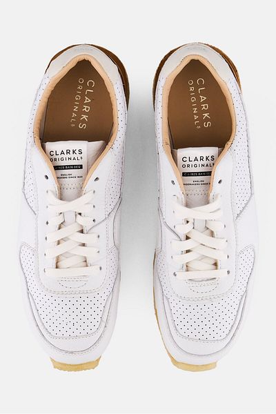 CLARKS Women Standard Torrun Kow Top Lace Up Sneakers Shoes, White