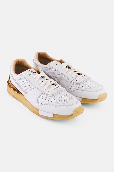 CLARKS Women Standard Torrun Kow Top Lace Up Sneakers Shoes, White