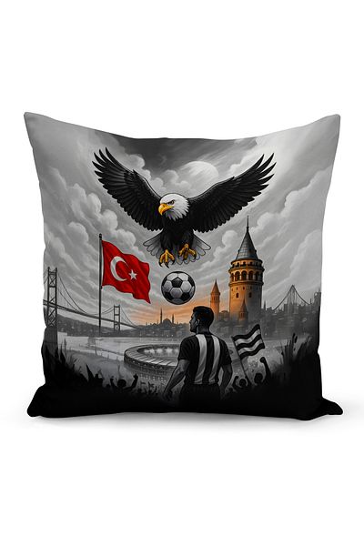 Bertille Home Copil Bebeluș Negru Alb Fan Fotbal Seria Husă de pernă (Husă de pernă)