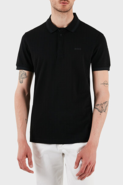 BOSS Logolu Pamuklu Regular Fit Düğmeli Polo Yaka T Shirt Erkek POLO YAKA T S...
